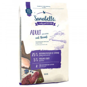 Sanabelle Adult OSTRICH sausā barība kaķiem Strauss 10kg